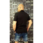 Тениска с жилетка 2 в 1 черно с бяло